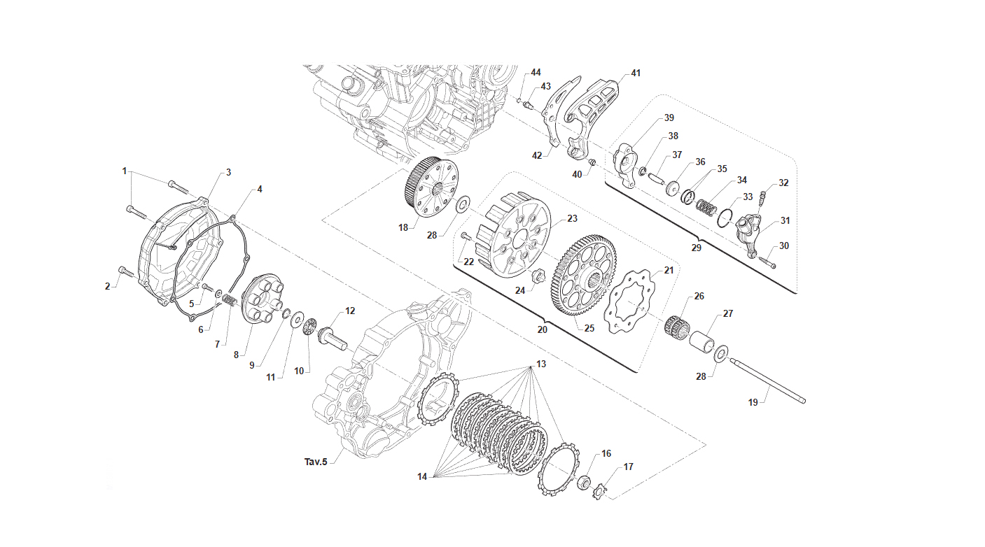 4T 250 FI MX 2015/2016 - MOTORE - FRIZIONE
